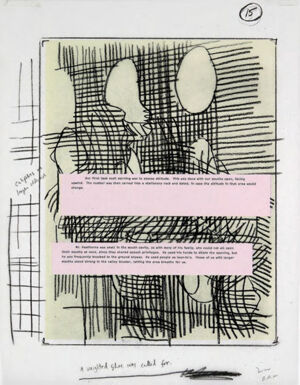 One of 42 lithographs with text by Ben Marcus  on Chartum Natural Translucent pa