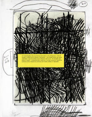 One of 42 lithographs with text by Ben Marcus  on Chartum Natural Translucent pa