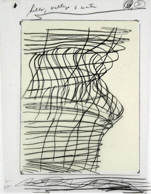 One of 42 lithographs with text by Ben Marcus  on Chartum Natural Translucent pa