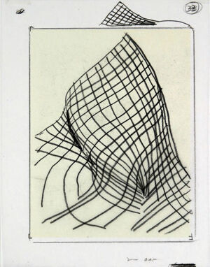 One of 42 lithographs with text by Ben Marcus  on Chartum Natural Translucent pa