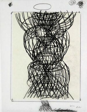 One of 42 lithographs with text by Ben Marcus  on Chartum Natural Translucent pa