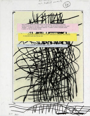 One of 42 lithographs with text by Ben Marcus  on Chartum Natural Translucent pa
