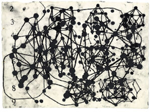 Lithograph printed in two colors on unbleached Arnold paper