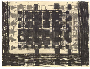 Lithograph proof printed in four colors on J Whatman 1953 paper