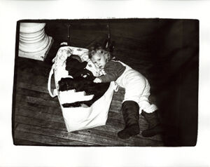 Black and white photograph on paper