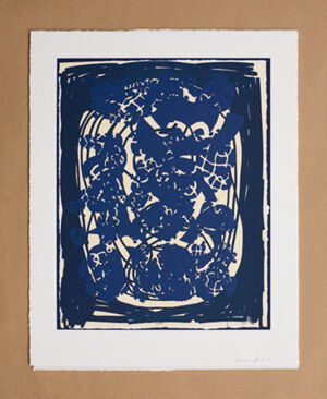 Relief print printed in three colors on Somerset paper