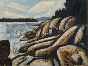 oil on paperboard