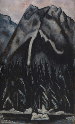 oil on paperboard