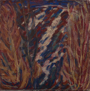 oil on paperboard