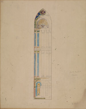 Watercolor and pencil on paper  on board