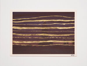 gouache and gold ink on card