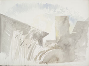 graphite and watercolor on paper