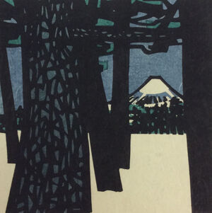 woodblock print on paper