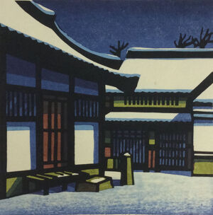 woodblock print on paper