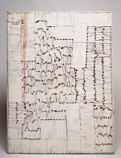 Painted wood on canvas