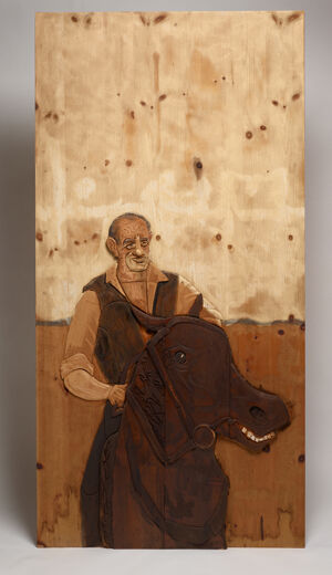 Raw, stained and painted wood