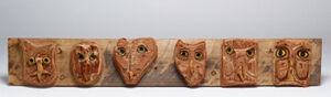Weathered and painted wood