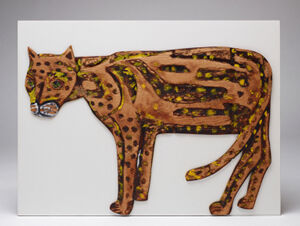 Painted wood on Formica