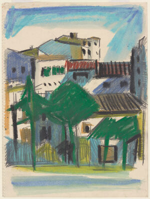 Oil, oil pastel, and graphite on paper