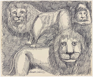 Ink and graphite on paper
