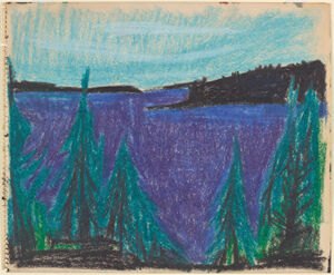 Oil pastel on paper