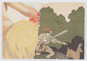 collage  on cardboard