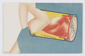 collage  on cardboard