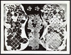 Woodcut relief print (15/16) on paper