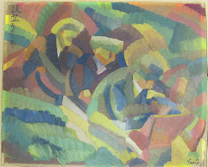 Oil on paper on board