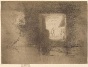 Etching and drypoint in dark brown ink on cream laid paper; twelfth (final) state