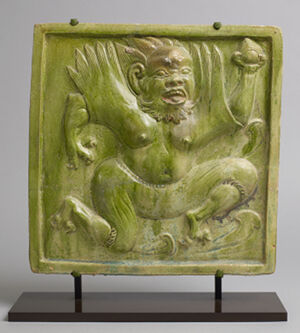 Earthenware with green glaze