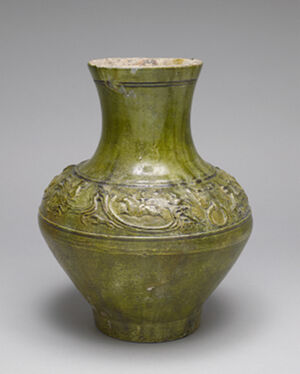 Earthenware with green glaze
