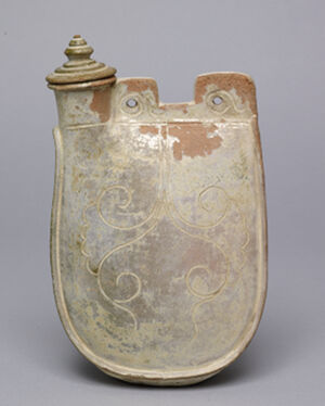 Earthenware with green glaze