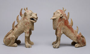 Earthenware with pigments