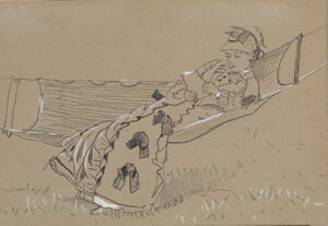 Graphite and gouache on paper