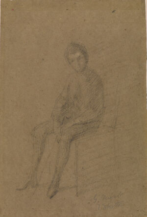 chalk on brown paper