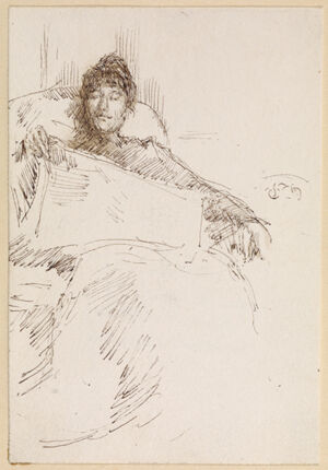 Pen and brown ink and wash on white paper