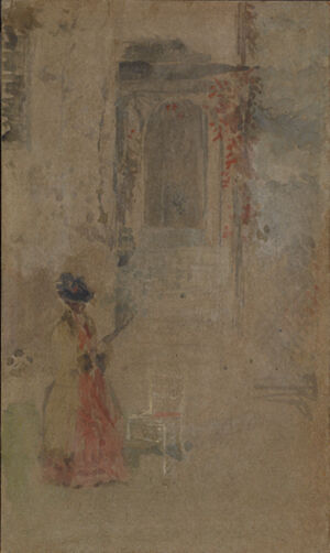 Watercolor on Brown paper