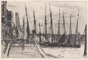 Etching and drypoint in black ink on ivory laid paper; ninth (final) state