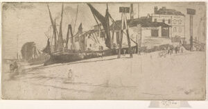 Etching and drypoint in black ink on ivory laid paper; second state (of two)