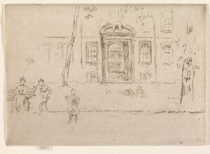 Etching in dark brown ink on ivory laid paper; first state (of three)