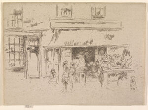 Etching in dark brown ink on cream laid paper; first state (of two)