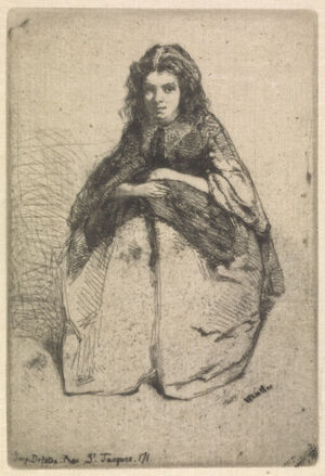 Etching in black ink on cream Japanese paper; fifth (final) state