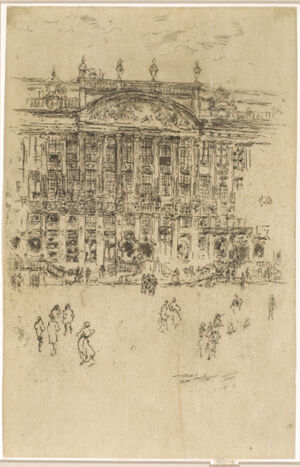 Etching and drypoint in black ink on cream Japanese paper; second state (of two)