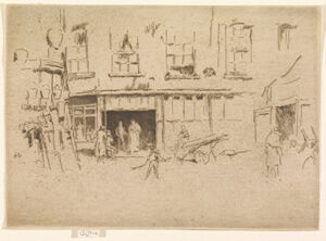 Etching and drypoint in dark brown ink on cream laid paper; first state (of two)