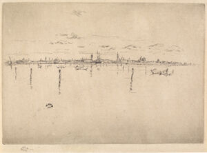 Etching in black ink on cream laid paper; second (final) state