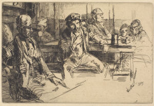 Etching in black ink on cream Japanese paper; fourth (final) state