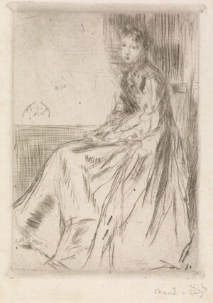 Drypoint in dark brown ink on ivory laid paper; fourth state (of five)