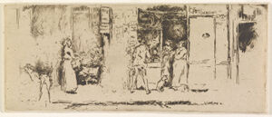 Etching and drypoint in dark brown ink on off-white wove paper; second (final) state