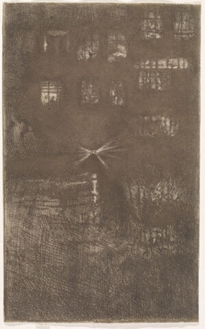 Etching and drypoint in brown ink on ivory laid paper; sixth (final) state